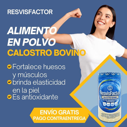 ResvisFactor® Calostro Bovino 700gr + Obsequio de Loción Termoactiva